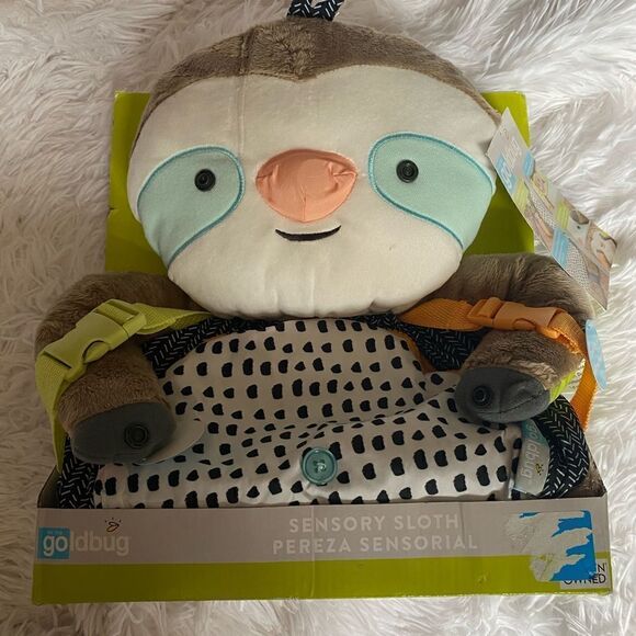 *NIB* Goldbug Sensory Sloth Baby Toy - Picture 1 of 3